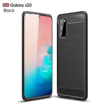 TPU Hülle für Samsung Galaxy S20 Carbon Fiber Skin Brushed Schutzcover Soft Case