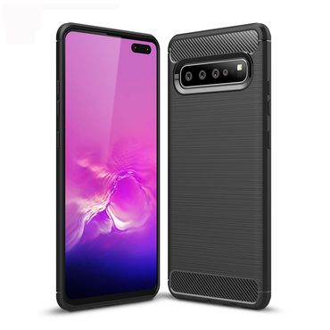 TPU Hülle für Samsung Galaxy S10 5G Carbon Fiber Skin Brushed Schutzcover Case