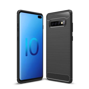 TPU Hülle für Samsung Galaxy S10 PLUS Carbon Fiber Skin Brushed Schutzcover Case