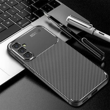 TPU Hülle für Samsung Galaxy S24 PLUS Carbon Fiber Muster Shockproof Cover Case