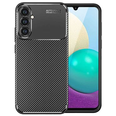 TPU Hülle für Samsung Galaxy A34 Carbon Fiber Muster Shockproof Back Cover Case