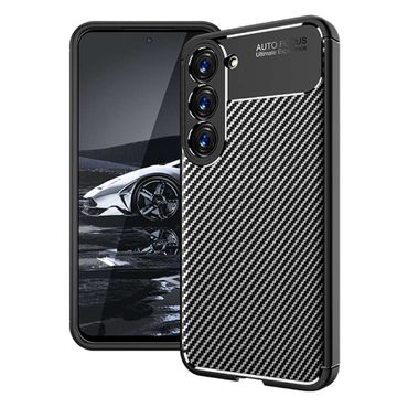 TPU Hülle für Samsung Galaxy S23 Carbon Fiber Muster Shockproof Back Cover Case