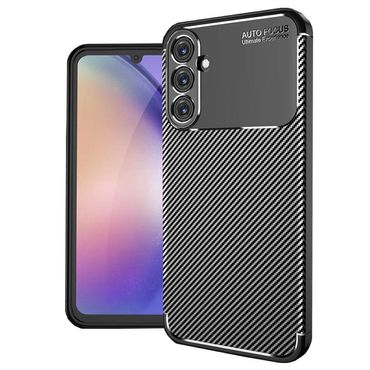 TPU Hülle für Samsung Galaxy A25 Carbon Fiber Muster Shockproof Back Cover Case