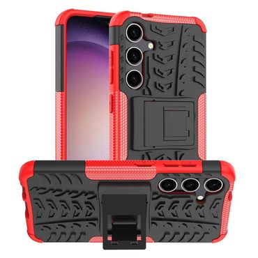 Outdoor Hülle für Samsung Galaxy S24 Tire Rutschfest Kickstand PC TPU Cover Case