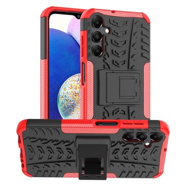 Outdoor Hülle für Samsung Galaxy A15 Tire Rutschfest Kickstand PC TPU Cover Case