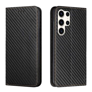 Handy Tasche für Samsung Galaxy S24 ULTRA Carbon Fiber Wallet Hülle Magnet Etui
