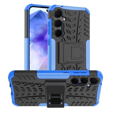 Outdoor Hülle für Samsung Galaxy A55 Tire Rutschfest Kickstand PC TPU Cover Case