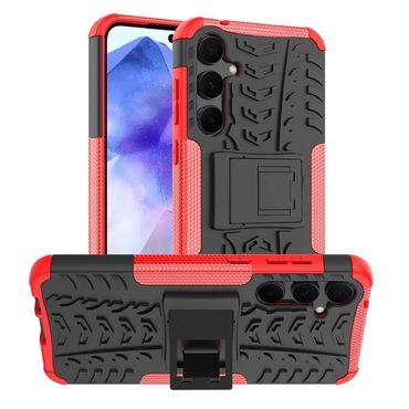 Outdoor Hülle für Samsung Galaxy A55 Tire Rutschfest Kickstand PC TPU Cover Case