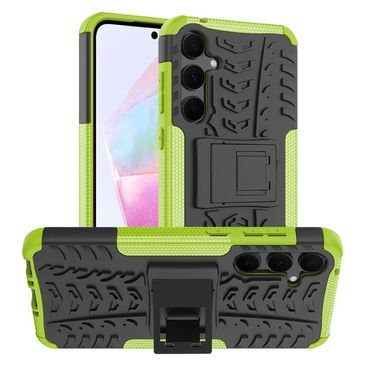 Outdoor Hülle für Samsung Galaxy A35 Tire Rutschfest Kickstand PC TPU Cover Case