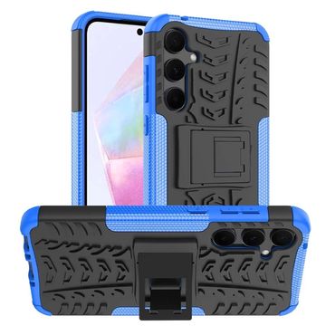 Outdoor Hülle für Samsung Galaxy A35 Tire Rutschfest Kickstand PC TPU Cover Case