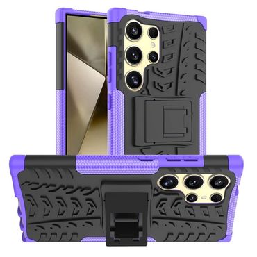 Outdoor Hülle für Samsung Galaxy S24 ULTRA Tire Rutschfest Stand PC TPU Case