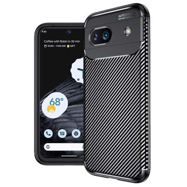 TPU Hülle für Google Pixel 8a Carbon Fiber Muster Shockproof Back Cover Case