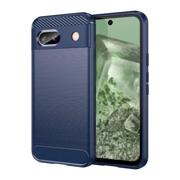 TPU Hülle für Google Pixel 8a Carbon Fiber Skin Brushed Schutzcover Soft Case