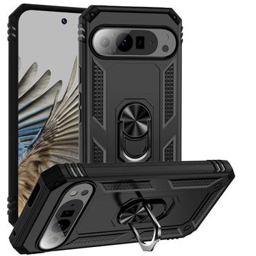 Outdoor Hülle für Google Pixel 9 9 PRO TPU PC Hybrid Sergeant Armor Schutzcover, Farbe: Schwarz