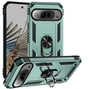 Outdoor Hülle für Google Pixel 9 9 PRO TPU PC Hybrid Sergeant Armor Schutzcover, Farbe: Grün