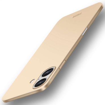 MOFI Hard Cover für Apple iPhone 16 PLUS ultradünne PC Handyhülle Matte Frosted, Farbe: Gold
