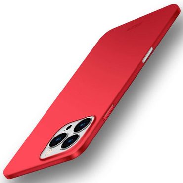 MOFI Hard Cover für Apple iPhone 16 PRO MAX ultradünne Handyhülle Matt Frosted, Farbe: Rot