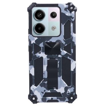 Outdoor Hülle für Xiaomi Redmi Note 13 PRO 5G Camouflage Shockproof TPU Cover, Farbe: Schwarz