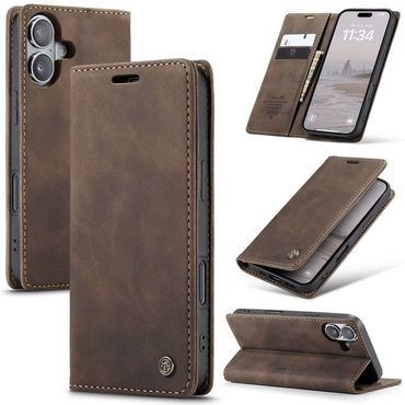 CASEME Handy Tasche für Apple iPhone 16 Wallet 013 Series Klapp Hülle Business