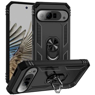Outdoor Hülle für Google Pixel 9 PRO XL TPU PC Hybrid Sergeant Armor Schutzcover, Farbe: Schwarz