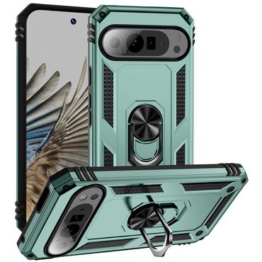 Outdoor Hülle für Google Pixel 9 PRO XL TPU PC Hybrid Sergeant Armor Schutzcover, Farbe: Grün