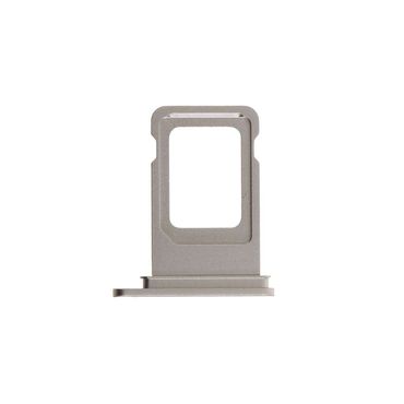 Sim Tray für Apple iPhone 11 Karten Halter Fach Schlitten Slot Adapter Holder, Farbe: Silber