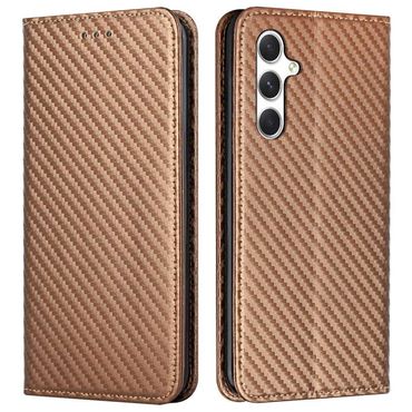 Handy Tasche für Samsung Galaxy A16 Carbon Fiber Wallet Hülle Magnet Klapp Etui