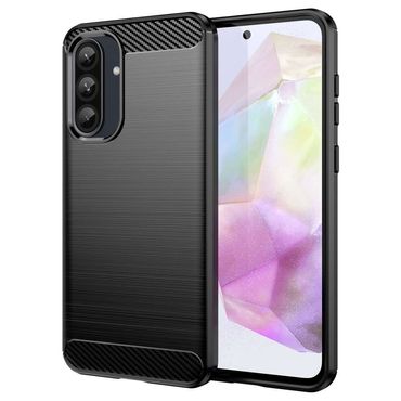 TPU Hülle für Samsung Galaxy A56 A36 Carbon Fiber Skin Brushed Schutzcover Case