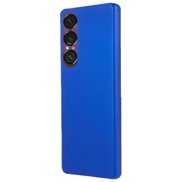 Hard Cover für Sony Xperia 1 VII Rubberized Polycarbonat Handy Hülle Matt Case, Farbe: Blau