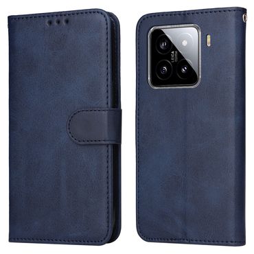 Handy Tasche für Xiaomi 15 Wallet Magnet Klappetui Schutzhülle Kartenfach Case, Farbe: Blau