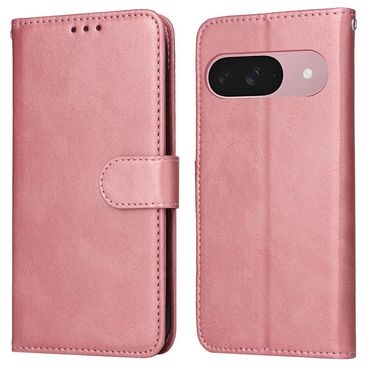 Handy Tasche für Google Pixel 9a Wallet Magnet Klappetui Hülle Kartenfach Case, Farbe: Rosa