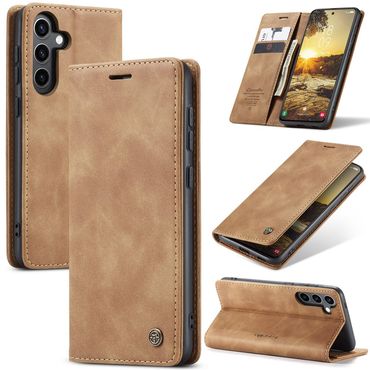 CASEME Handy Tasche für Samsung Galaxy S24 FE Wallet 013 Series Hülle Klapp Etui