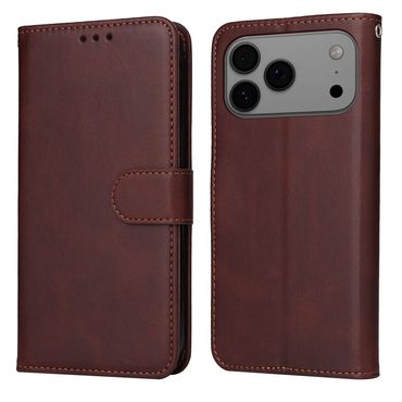 Handy Tasche für Apple iPhone 17 PRO MAX Wallet Magnet Klappetui Schutzhülle, Farbe: Braun