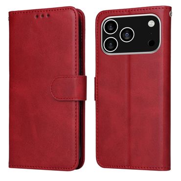 Handy Tasche für Apple iPhone 17 PRO Wallet Magnet Klappetui Schutzhülle Case, Farbe: Rot