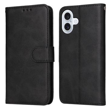 Handy Tasche für Apple iPhone 17 Wallet Magnet Klappetui Hülle Kartenfach Case, Farbe: Schwarz