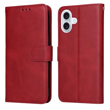 Handy Tasche für Apple iPhone 17 Wallet Magnet Klappetui Hülle Kartenfach Case, Farbe: Rot
