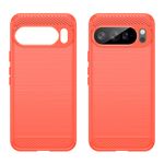 Rote Pixel 10 Pro XL Schutzhülle, Rückansicht im Carbonmuster, nebeneinander