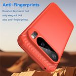 Rote Google Pixel 10 Pro XL Carbonhülle, Sturztest auf Holz, stoßsicher