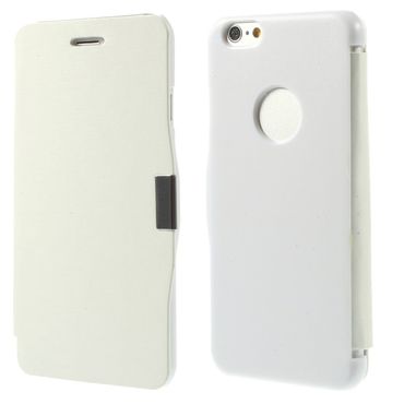 Wallet Case Brushed Magnet Book Style Klapp Etui, Handy-Modell: iPhone 6/6S 4.7, Farbe: Weiß