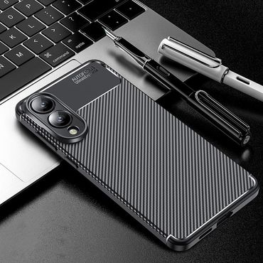 TPU Hülle für Samsung Galaxy S25 EDGE Carbon Fiber Muster Shockproof Cover Case