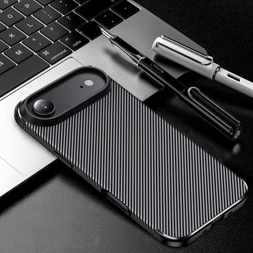 TPU Hülle für Apple iPhone AIR Carbon Fiber Muster Shockproof Back Cover Case