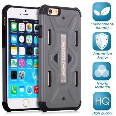 BENWIS Outdoor Case für Apple iPhone 6 6S TPU Hybrid Cool Armor