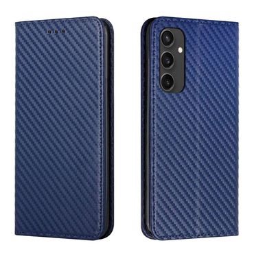 Handy Tasche für Samsung Galaxy S24 FE Carbon Fiber Wallet Hülle Magnet Etui