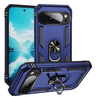 Outdoor Hülle für Google Pixel 10 | 10 PRO TPU PC Hybrid Ringhalter Cover Case, Farbe: Blau