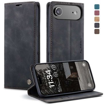 CASEME Handy Tasche für Apple iPhone AIR Wallet 013 Series Klapp Hülle Business, Farbe: Schwarz