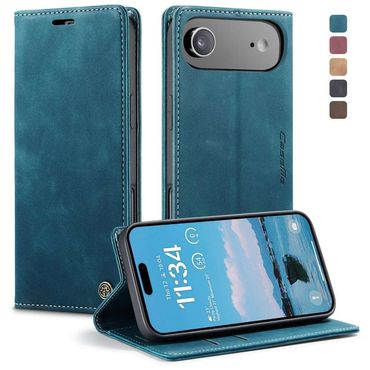 CASEME Handy Tasche für Apple iPhone AIR Wallet 013 Series Klapp Hülle Business, Farbe: Blau