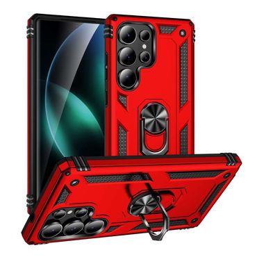 Outdoor Hülle für Samsung Galaxy S25 ULTRA TPU PC Hybrid Ringhalter Cover Case