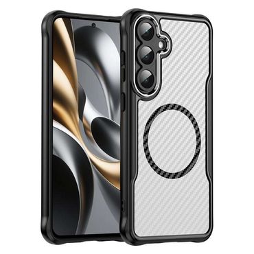 Hybrid Hülle für Samsung Galaxy S25 FE Carbon MagSafe Shockproof PC Handy Cover