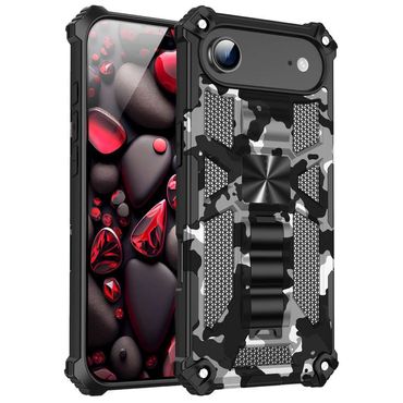 Outdoor Hülle für Apple iPhone AIR Camouflage Shockproof Schutz Cover Armor Kick, Farbe: Schwarz