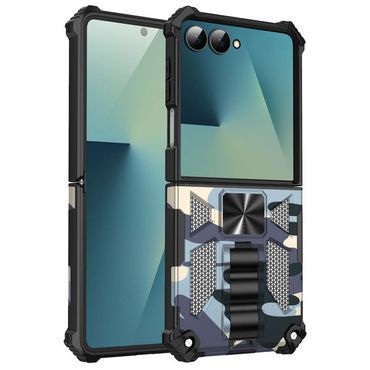 Outdoor Hülle für Samsung Galaxy Z Flip7 Camouflage Shockproof PC Schutzcover